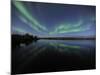 Aurora Borealis Over Long Lake, Northwest Territories, Canada-Stocktrek Images-Mounted Photographic Print