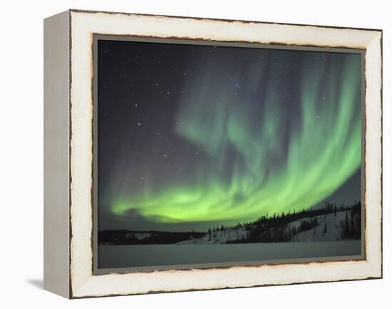Aurora Borealis Over Prosperous Lake, Canada-Stocktrek Images-Framed Premier Image Canvas