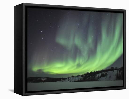 Aurora Borealis Over Prosperous Lake, Canada-Stocktrek Images-Framed Premier Image Canvas