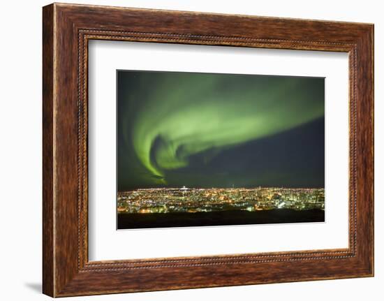 Aurora Borealis over Reykjavik-Arctic-Images-Framed Photographic Print