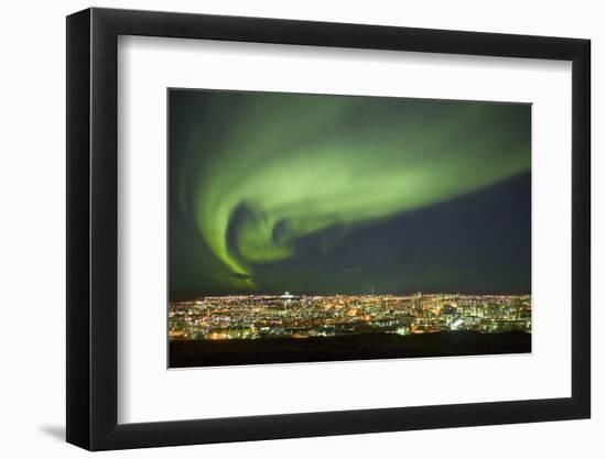 Aurora Borealis over Reykjavik-Arctic-Images-Framed Photographic Print