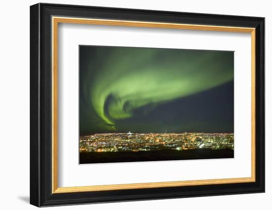 Aurora Borealis over Reykjavik-Arctic-Images-Framed Photographic Print