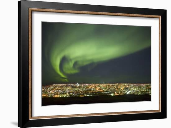 Aurora Borealis over Reykjavik-Arctic-Images-Framed Photographic Print