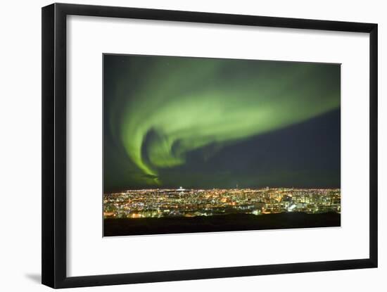 Aurora Borealis over Reykjavik-Arctic-Images-Framed Photographic Print