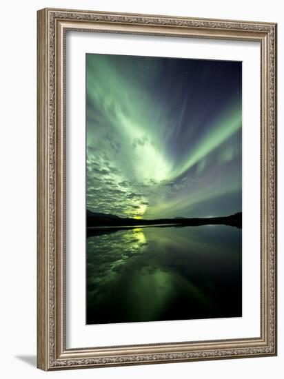 Aurora Borealis over Schwatka Lake, Yukon, Canada-null-Framed Photographic Print