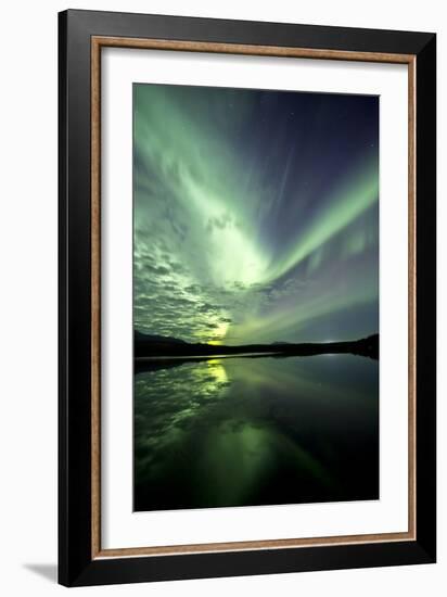 Aurora Borealis over Schwatka Lake, Yukon, Canada-null-Framed Photographic Print