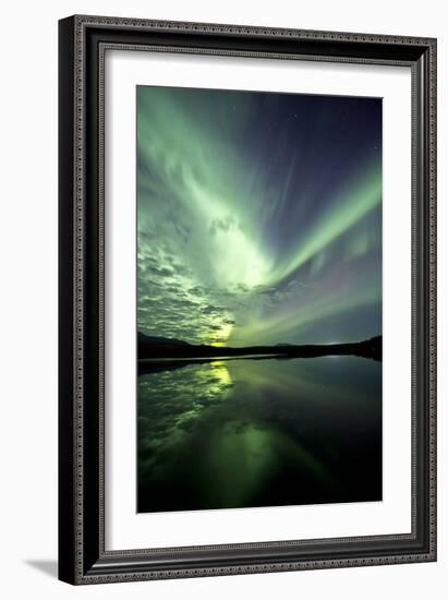 Aurora Borealis over Schwatka Lake, Yukon, Canada-null-Framed Photographic Print