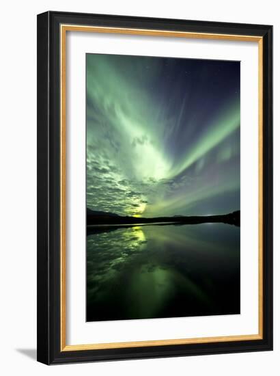 Aurora Borealis over Schwatka Lake, Yukon, Canada-null-Framed Photographic Print