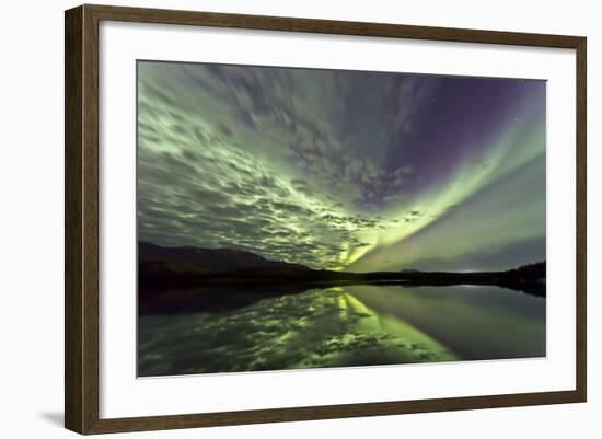 Aurora Borealis over Schwatka Lake, Yukon, Canada-null-Framed Photographic Print