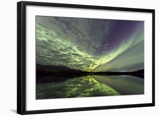 Aurora Borealis over Schwatka Lake, Yukon, Canada-null-Framed Photographic Print