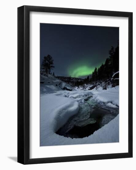 Aurora Borealis over Tennevik River in Norway-Stocktrek Images-Framed Photographic Print
