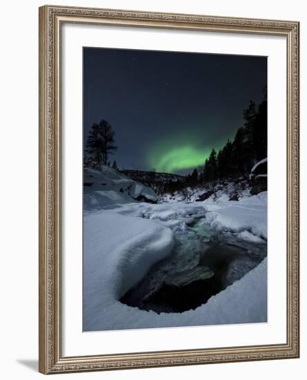 Aurora Borealis over Tennevik River in Norway-Stocktrek Images-Framed Photographic Print