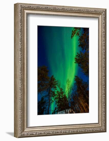 Aurora Borealis (The Northern Lights) over Kakslauttanen Igloo West Village, Saariselka, Finland-Laura Grier-Framed Photographic Print