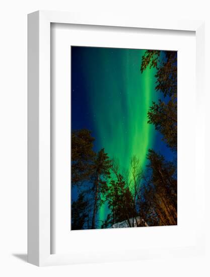 Aurora Borealis (The Northern Lights) over Kakslauttanen Igloo West Village, Saariselka, Finland-Laura Grier-Framed Photographic Print