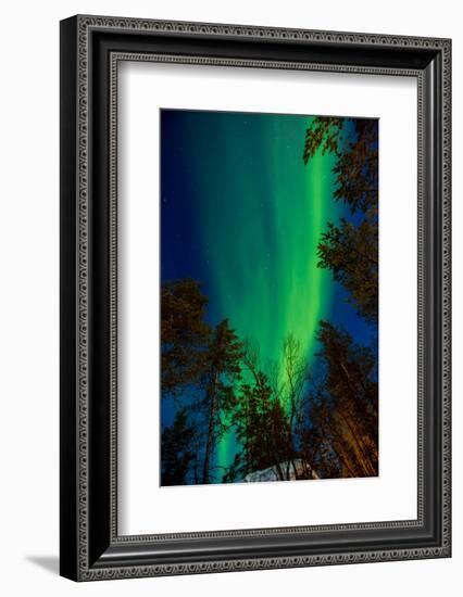 Aurora Borealis (The Northern Lights) over Kakslauttanen Igloo West Village, Saariselka, Finland-Laura Grier-Framed Photographic Print