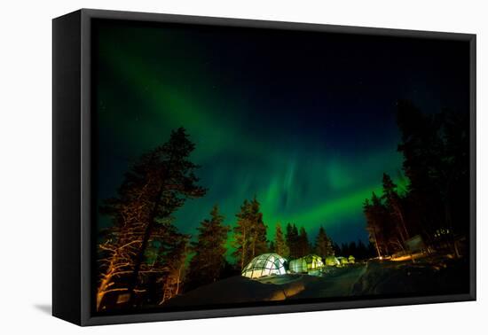 Aurora Borealis (The Northern Lights) over Kakslauttanen Igloo West Village, Saariselka, Finland-Laura Grier-Framed Premier Image Canvas