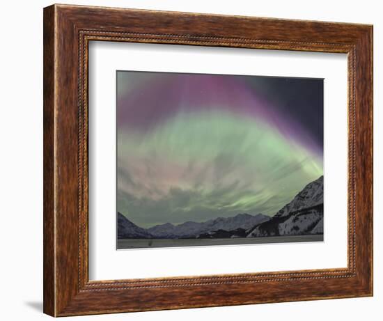 Aurora Borealis, Wrangell Mountains, Alaska, USA-Hugh Rose-Framed Photographic Print