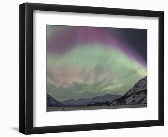 Aurora Borealis, Wrangell Mountains, Alaska, USA-Hugh Rose-Framed Photographic Print