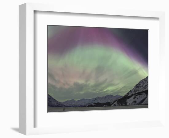 Aurora Borealis, Wrangell Mountains, Alaska, USA-Hugh Rose-Framed Photographic Print