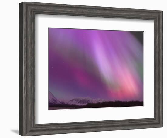 Aurora Borealis, Wrangell Mountains, Alaska, USA-Hugh Rose-Framed Photographic Print