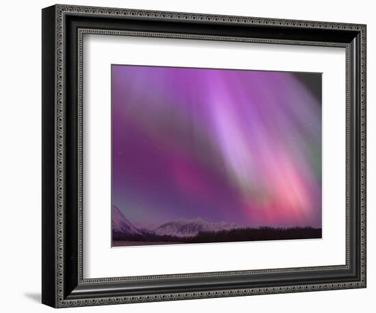 Aurora Borealis, Wrangell Mountains, Alaska, USA-Hugh Rose-Framed Photographic Print