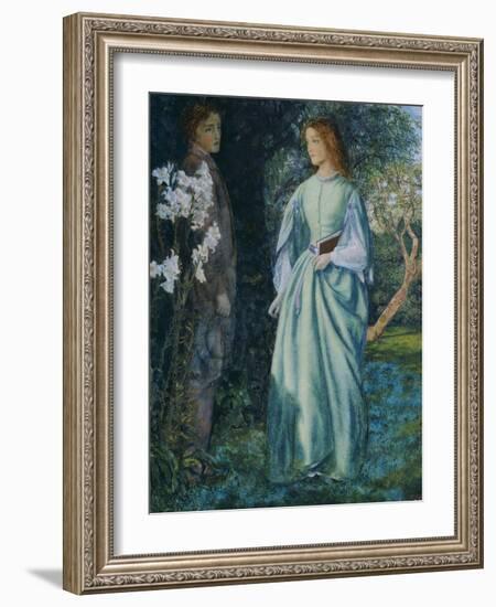 Aurora Leigh's Dismissal of Romney (The Tryst)-Arthur Hughes-Framed Giclee Print