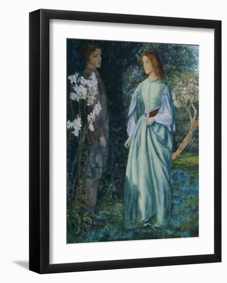 Aurora Leigh's Dismissal of Romney (The Tryst)-Arthur Hughes-Framed Giclee Print