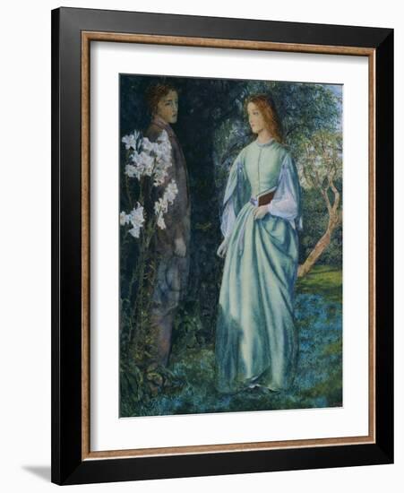 Aurora Leigh's Dismissal of Romney (The Tryst)-Arthur Hughes-Framed Giclee Print