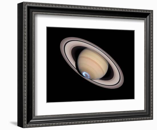 Aurora on Saturn-null-Framed Premium Photographic Print