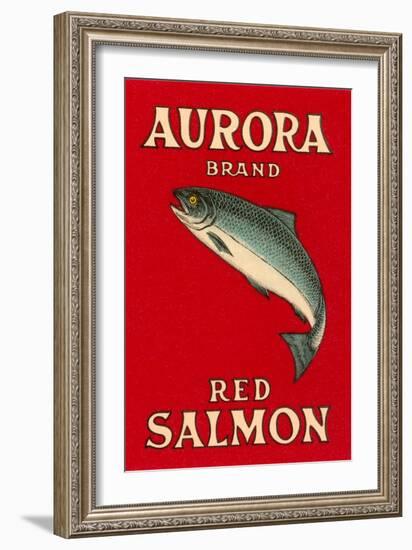 Aurora Red Salmon-null-Framed Art Print