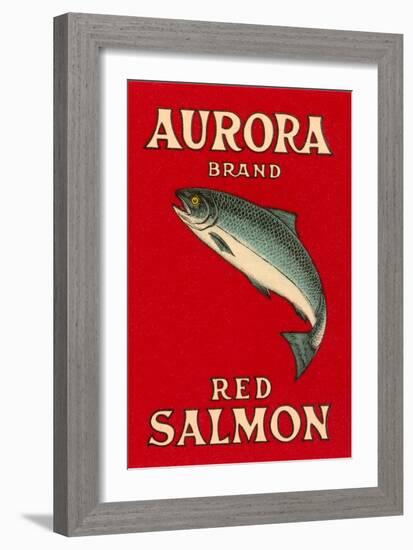 Aurora Red Salmon-null-Framed Art Print