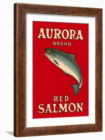 Aurora Red Salmon-null-Framed Art Print