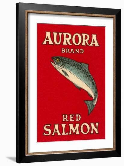 Aurora Red Salmon-null-Framed Art Print