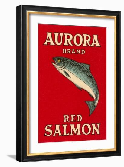 Aurora Red Salmon-null-Framed Art Print