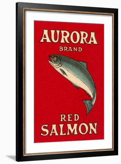 Aurora Red Salmon-null-Framed Art Print