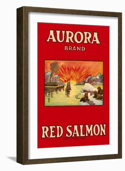 Aurora Red Salmon-null-Framed Art Print