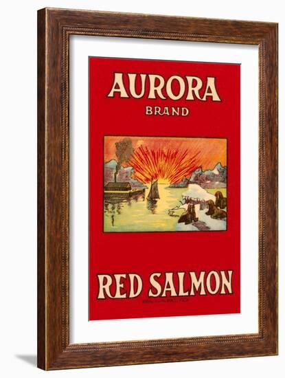 Aurora Red Salmon-null-Framed Art Print