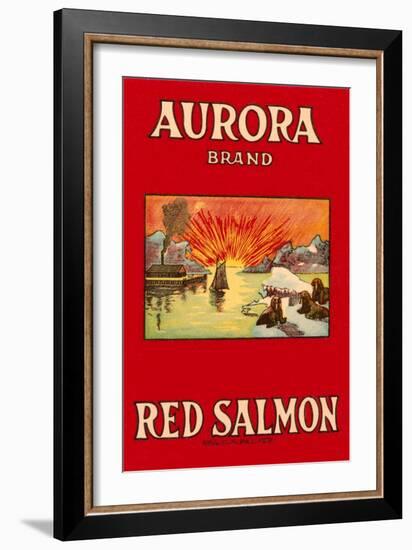 Aurora Red Salmon-null-Framed Art Print