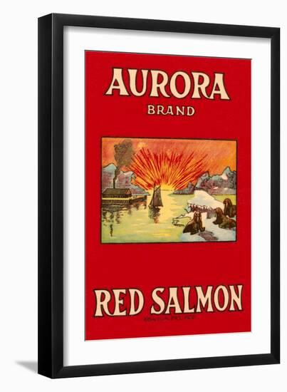 Aurora Red Salmon-null-Framed Art Print