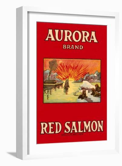 Aurora Red Salmon-null-Framed Art Print