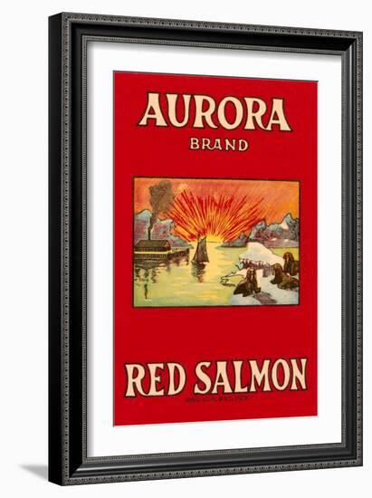 Aurora Red Salmon-null-Framed Art Print