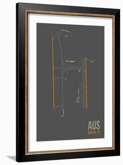 AUS Airport Layout-08 Left-Framed Giclee Print