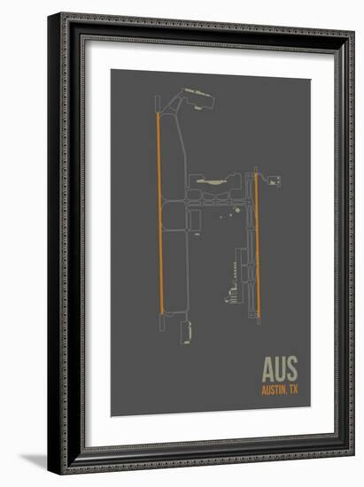 AUS Airport Layout-08 Left-Framed Giclee Print