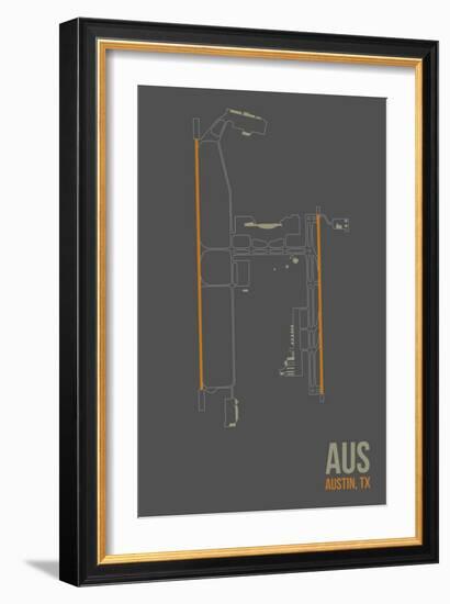 AUS Airport Layout-08 Left-Framed Giclee Print