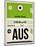 AUS Austin Luggage Tag 1-NaxArt-Mounted Art Print