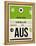 AUS Austin Luggage Tag 1-NaxArt-Framed Stretched Canvas