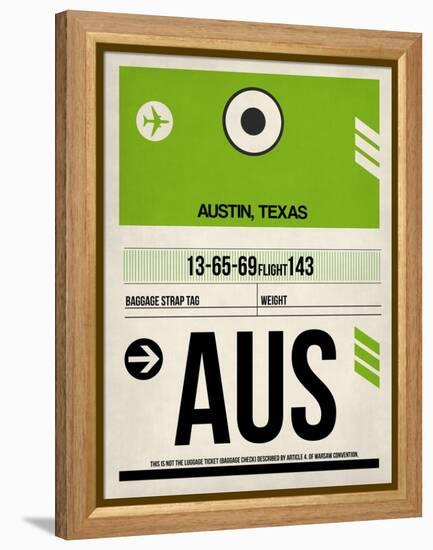 AUS Austin Luggage Tag 1-NaxArt-Framed Stretched Canvas