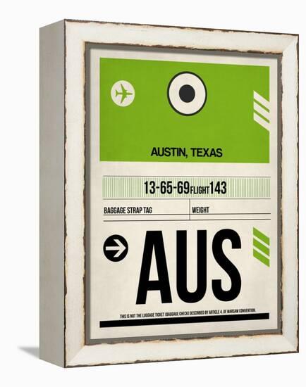 AUS Austin Luggage Tag 1-NaxArt-Framed Stretched Canvas