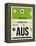 AUS Austin Luggage Tag 1-NaxArt-Framed Stretched Canvas