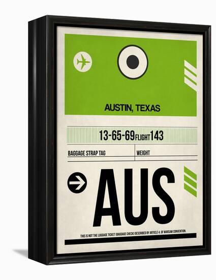 AUS Austin Luggage Tag 1-NaxArt-Framed Stretched Canvas